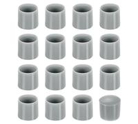 QUARKZMAN 56Pcs Protector Patas Sillas Redondas, 14mm Tapones de PVC para Patas de Silla Antirrayaduras y Antirruido, Protegen el Suelo, Gris