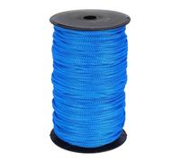 QUARKZMAN 5mm Cuerda de Polipropileno Trenzada, 100M Cuerda Persiana Enrollable, Cordón Exterior para Tendedero, Camping, Senderismo y Actividades al Aire Libre, Azul Marino