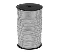 QUARKZMAN 5mm Cuerda de Polipropileno Trenzada, 100M Cuerda Persiana Enrollable, Cordón Exterior para Tendedero, Camping, Senderismo y Actividades al Aire Libre, Gris Claro