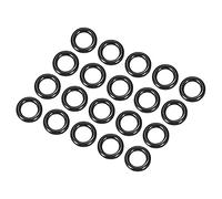 QUARKZMAN 5mm x 3mm x 1mm Nitrilo Goma Juntas Tóricas x 20uds Redondo Junta Arandela para Grifo Plomería Reparación Sellado Conexión [Negro]