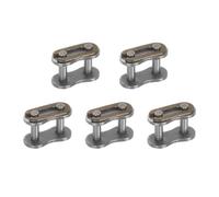 QUARKZMAN 5Pcs 04B-1 Enlaces de Conexión de Cadena de Rodillos de Acero al Carbono de 6mm de Paso, Enlaces Maestros de Cadena para Cadena 04B-1