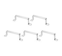QUARKZMAN 5Pcs Abrazadera Para Tubo Cuadrado 95x45mm Acero Inoxidable 304 Grapa Para Tubo Cuadrado Conector En Forma De U Abrazadera Para Tubo Para Manguera Cable Tubería Plateado