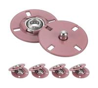 QUARKZMAN 5Pcs Botones a Presión, Broches de Metal Invisible para Ropa de Cuero Costura (Rosa, 21mm)