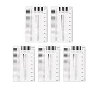 QUARKZMAN 5pcs Carta de Estimación de Tamaño de Alta Precisión SEC 80mm Película Transparente para Detección de Defectos de Diámetro y Ancho de Línea Medición