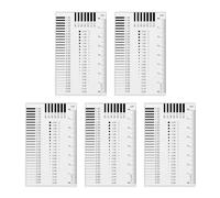 QUARKZMAN 5pcs Carta de Estimación de Tamaño de Alta Precisión SEC 8cm 0.5mm Película Transparente para en Diámetro y Ancho de Línea Medición