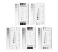 QUARKZMAN 5pcs Carta de Estimación de Tamaño de Alta Precisión SEC Película Transparente de Detección de Defectos de 8cm para Medición de Diámetro y Ancho de Línea