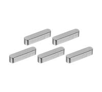 QUARKZMAN 5Pcs Chaveta Plana Con Extremos Redondeados 6 X 6 X 30mm De Acero Al Carbono Para Eje Paralelo Chavetero Para Conexión De Fijación Tipo Eje