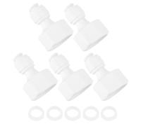 QUARKZMAN 5Pcs Conector Recto de Tubo de 1/2 Pulgada NPT Hembra a 1/4 Pulgada OD de Conexión Rápida para Tubo Accesorios de Tubo Conector para Manguera para Sistema RO de Ósmosis Inversa