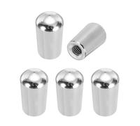 QUARKZMAN 5Pcs Conmutador 3 Vías Para Guitarra, Punta Conmutador Con Rosca M4 Latón Para Piezas De Repuesto De Guitarra Eléctrica LP, Plateado