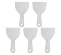 QUARKZMAN 5Pcs Espátula De enmasillar 3.9" Ancho 1.7mm Delgada Flexible Espátulas De Plástico Para Cintar Yeso Extender Pintura Rascar Pared Gris