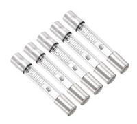 QUARKZMAN 5Pcs Fusible de Microondas 0.7A 5Kv Tubo de Vidrio Tono Plateado