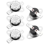 QUARKZMAN 5pcs KSD301 Termostato, 10°C/50°F 10A Normal Abierto N.O Ajuste Interruptor de Temperatura de Disco de Presión de Baquelita para Microondas Horno Cafetera Calefacción Registro