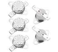 QUARKZMAN 5pcs KSD301 Termostato, 185°C/365°F 10A Normal Cerrado N.C Ajuste Interruptor de Temperatura de Disco de Presión de Cerámico para Microondas Horno Cafetera Calefacción Registro