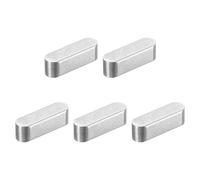 QUARKZMAN 5Pcs Llave de pluma de extremo redondo, 6x6x20mm Acero inoxidable Profesional Llave de eje paralelo para la industria mecánica
