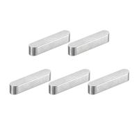 QUARKZMAN 5Pcs Llave de pluma de extremo redondo, 6x6x30mm Acero inoxidable Profesional Stock de llave paralela para eje de transmisión para la industria mecánica
