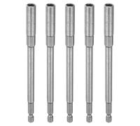 QUARKZMAN 5pcs Llave de Vaso Hexagonal, 7mm Impacto Casquillo para Taladro 1/4" Vástago 150mm Extra Largo Cr-V Métrica Punta Tornillo Ajustador para Atornillador Eléctrico Mecánico Tuercas