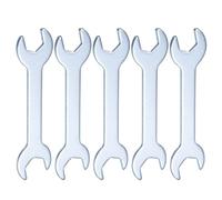 QUARKZMAN 5pcs Llave Doble Boca Delgada 13mm x 15mm Métrica Super Delgada Llana Pequeña Llave De Boca Abierta Galvanizada Para Reparación Automotriz Ensamblaje De Muebles