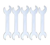 QUARKZMAN 5pcs Llave Doble Boca Delgada 14mm x 15mm Métrica Super Delgada Llave Plana Pequeña Llave De Boca Abierta Galvanizada Para Reparación Automotriz Ensamblaje De Muebles