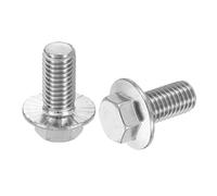 QUARKZMAN 5Pcs M10-1.5 x 20mm Tornillos Hexagonales con Arandela Métricos DIN 6921 Cabeza Hexagonal Roscado Completo Acero Inoxidable 304 Tratamiento de Pasivación Plateado
