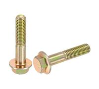 QUARKZMAN 5Pcs M10-1.5 x 50mm Tornillos Hexagonales con Arandela Métrica DIN 6921 Parcialmente Roscados Acero al Carbono Zincado Coloridos