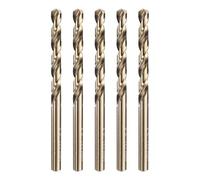 QUARKZMAN 5pcs M35 Cobalto Brocas Helicoidal 5.7mm(7/32") Diámetro Acero de Alta Velocidad Brocas Métrica con Recubrimiento de Titanio para Taladrar Metales Duros Acero Inoxidable Fundido