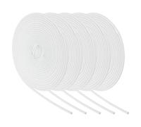 QUARKZMAN 5Pcs Manga De Malla para Aislamiento De Cables, 16.4 Pies - 3mm DI Blanco, Manga De Fibra De Vidrio Revestida De Silicona De Alta Temperatura Cableado Eléctrico