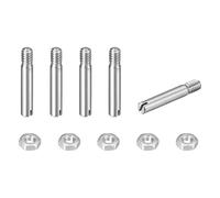 QUARKZMAN 5Pcs Pasador Cilíndrico Ranurado, M2 X 12mm 304 Acero Inoxidable Pasador De Localización Con Roscado Externo Tornillo Ranurado Con Tuerca (GB878)