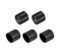 QUARKZMAN 5pcs Protectores de Rosca de Tornillo, 40mm Goma Tapas para Extremos Cubierta de Tapón Redondo de Vinilo para Proteger Roscas Tornillos Tubo Perno, Negro