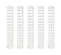 QUARKZMAN 5Pcs Resortes Compresión, 0.4mm Diámetro del Alambre x 7mm OD x 50mm Longitud 304 Muelles de Extensión de Acero Inoxidable para Bolígrafos, Talleres y Reparaciones Domésticas