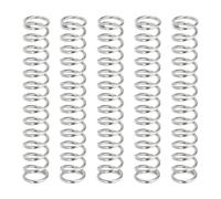 QUARKZMAN 5Pcs Resortes Compresión, 0.6mm Diámetro del Alambre x 5mm OD x 30mm Longitud 304 Muelles de Extensión de Acero Inoxidable para Bolígrafos, Talleres y Reparaciones Domésticas