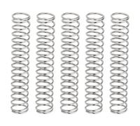 QUARKZMAN 5Pcs Resortes Compresión, 0.8mm Diámetro del Alambre x 8mm OD x 45mm Longitud 304 Muelles de Extensión de Acero Inoxidable para Bolígrafos, Talleres y Reparaciones Domésticas