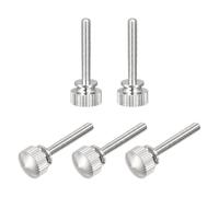 QUARKZMAN 5Pcs Tornillos de Mariposa M3x20mm Estriados, Pernos de Hombro de Latón Niquelado Perillas de Apriete Sujetadores para Electrónicos, Mecánicos, Níquel Blanco