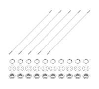 QUARKZMAN 5pcs Tornillos Espárrago Doble Extremo M4x250mm Acero Inoxidable 304 Varillas Roscadas Con Tuercas Y Arandelas Planas Y Seguridad Espárragos Roscados Para Mantenimiento