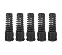 QUARKZMAN 5pcs Tuerca de Cable Impermeable Prensaestopas Espiral de Nylon PG21 con Junta para Cables de 13-18mm Fijación de Cables y Aparatos Negro