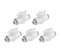 QUARKZMAN 5pcs Válvula Bola Neumática BUC Conexión Rápida 10mm Diámetro Externo Del Tubo Válvula Control Flujo Aire Accesorios Tubo Unión Recta Manguera Aire Accesorio Conexión Rápida