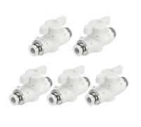 QUARKZMAN 5pcs Válvula Bola Neumática BUC Conexión Rápida 6mm Diámetro Exterior Del Tubo Válvula Control Flujo Aire Accesorios Tubo Unión Recta Adaptador Conexión Rápida Aire Acople Aire