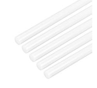 QUARKZMAN 5pcs Varillas de Plástico ABS 4mm x 500mm Barras Redondas Blanco