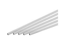 QUARKZMAN 5uds 304 Inoxidable Acero Tubo OD 6mm x 1mm Pared Grueso 300mm Longitud Capilar Metal Tubos para Industria Maquinaria