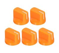 QUARKZMAN 5uds 6,4mm Eje Agujero Guitarra Amperio Efecto Pedal Perillas Puntero Control Perillas con Juego Tornillo Naranja