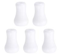QUARKZMAN 5uds Cordón Perillas Blanco Plástico 1x0.6" | Cable Borla Gotas Tirón Extremo Colgante, para Ventana Persianas Sombra Cortina Artesanía