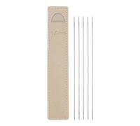 QUARKZMAN 5uds Extra Finas Tejer Agujas 1,5mm/0,06" Diámetro 14cm/ 5,5" Longitud Mini Doble Puntiaguda Inoxidable Acero Corto Alfiler Aguja para Suéter Ropa Calcetín