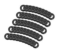 QUARKZMAN 6,5mm x 3,5mm x 1,5mm Nitrilo Goma Juntas Tóricas x 50uds Redondo Junta Arandela para Grifo Plomería Reparación Sellado Conexión [Negro]