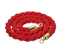 QUARKZMAN 6.6 Pies/2 m Barrera Cuerda Retorcida Con Ganchos Rojo Dorado