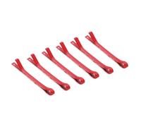 QUARKZMAN 6 Horquillas Pequeñas para Muñecas, 15mm/0.59in Horquillas Metálicas Miniaturas Rojas para Muñecas, Suministros para Manualidades Accesorios DIY Lazos