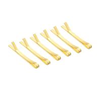 QUARKZMAN 6 Horquillas Pequeñas para Muñecas 15mm/0.59in Horquillas Miniaturas De Metal Dorado para Muñecas Suministros para Manualidades Accesorios DIY Lazos