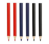 QUARKZMAN 6 Lápices De Colores De Madera, Mini Lápices De Colores Al Óleo Cortos Para Artistas Profesores Libros Para Colorear Pintura Boceto Dibujo, Azul Oscuro/Rojo/Negro