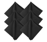 QUARKZMAN 6 Paños Limpieza De Microfibra para Discos 12" x 12" Toallas Anti-estáticas Sin Pelusa para LP Vinilo Gafas Pantalla De TV Laptop Negro
