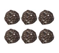 QUARKZMAN 6 Pcs Bolas Decorativas De Ratán De Mimbre De 2 Pulgadas Rellenos De Florero para Centros De Mesa De Bodas Decoración del Hogar, Marrón