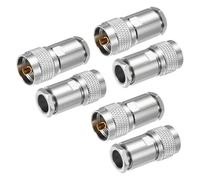QUARKZMAN 6 Pcs Conectores Macho UHF con Abrazadera Adaptador De Extremo De 11mm Conectores Adaptadores RF Coaxial para Cable Coaxial LMR400 RG8 RG213 RG214