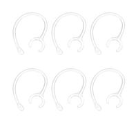QUARKZMAN 6 Pcs Ganchos para Oreja De Repuesto (10.5mm/0.41 Pulgadas, Transparentes) - Sujetadores Universales Pequeños De Silicona Suave para Audífonos Bluetooth De Una Oreja